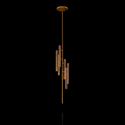 Moderner Kronleuchter - TUBULAR - Henge - Messing / LED