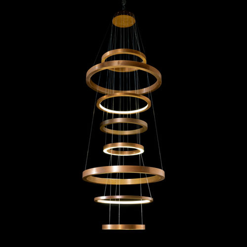 Moderner Kronleuchter - RING - Henge - Messing / Stahl / LED