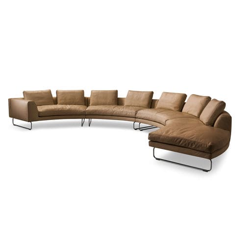 Modulsofa - ADD_LOOK ROUND - i4 MARIANI - halbrund / modern / Stoff