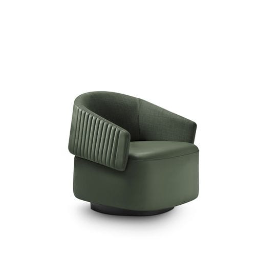 Moderner Sessel - TWIBE - i4 MARIANI - Stoff / Leder / Stahl