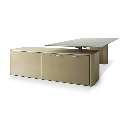 Chefschreibtisch - DE SYMETRIA - i4 MARIANI - bodenstehend / modern / Holzfurnier