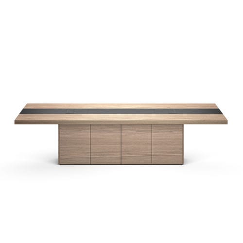 Moderner Besprechungstisch - KEFA - i4 MARIANI - Holzfurnier / Leder / Gestell aus Holz
