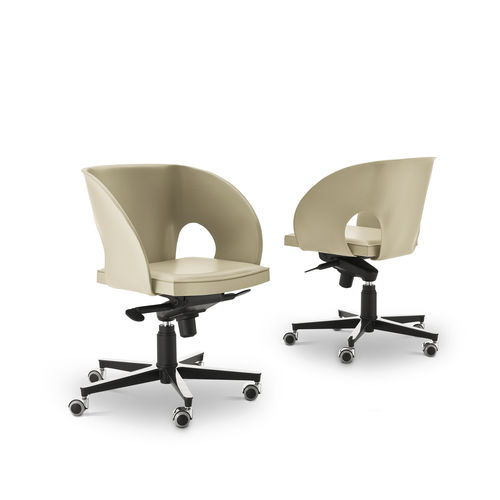 Leder-Bürostuhl - VOILE - i4 MARIANI - modern / für den Innenraum / Gestell aus Aluminium