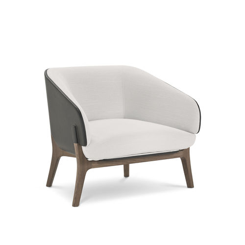 Moderner Sessel - SAVILE ROW - i4 MARIANI - Stoff / Leder / Holz