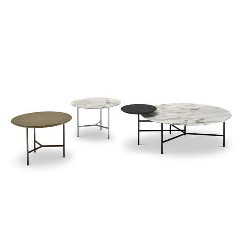 Leder-Couchtisch - TWIBE - i4 MARIANI - modern / Marmor / Kuhfell
