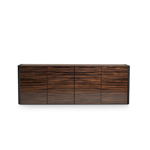 Modernes Sideboard - SERA - i4 MARIANI - Holzfurnier / Leder / maßgefertigt