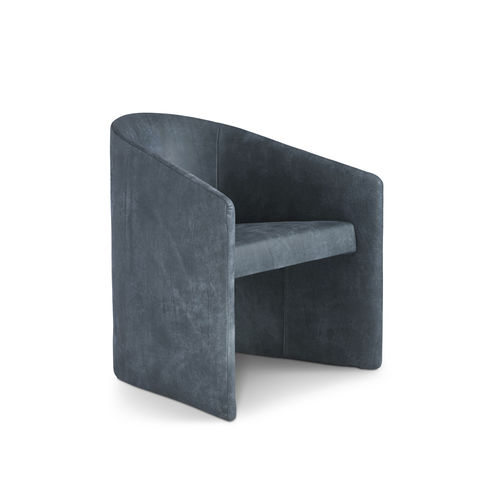 Moderner Sessel - MANTA - i4 MARIANI - Stoff / Leder / Stahl