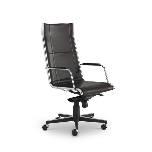 Moderner Bürosessel - BLADE - i4 MARIANI - Leder / Metall / High-End