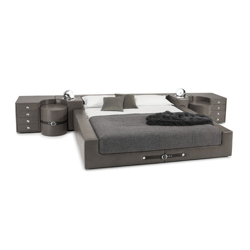 Doppelbett - TUCROMA - i4 MARIANI - Vintage / Polster / mit Nachttisch