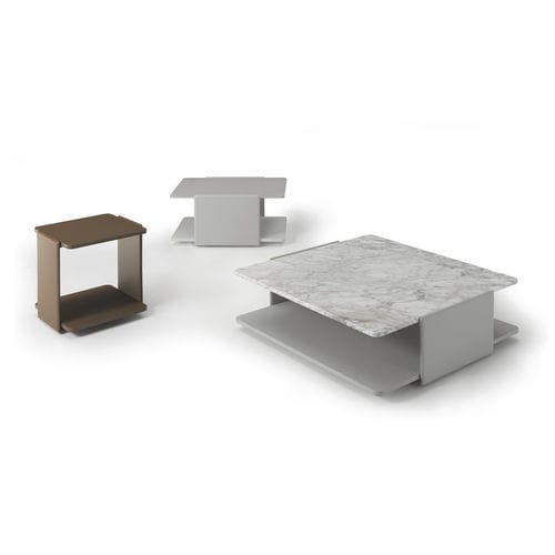 Moderner Couchtisch - SELLA - i4 MARIANI - Nussbaum / Holzfurnier / lackiertes Holz
