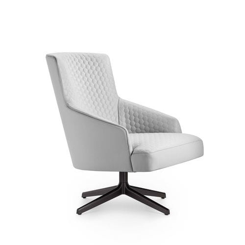 Sessel / Art Deco - MOORE RELAX '17 - i4 MARIANI - Leder / Stoff / Polyester
