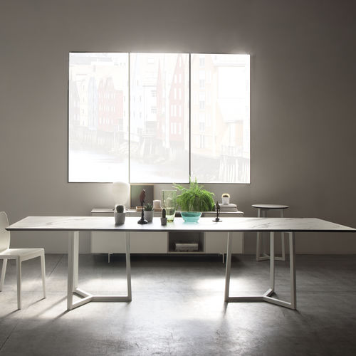 Moderner Tisch - ASTYLE - I.T.F. DESIGN SRL - Massivholz / Esche / Keramik