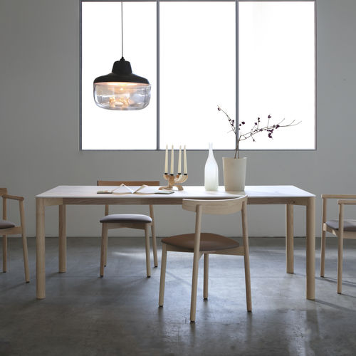 Moderner Tisch - RADIUS - I.T.F. DESIGN SRL - Massivholz / Esche / Keramik