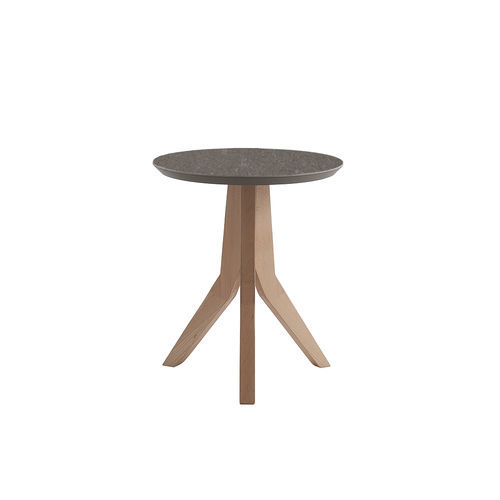 Moderner Beistelltisch - TOULIP - I.T.F. DESIGN SRL - Keramik / Gestell aus Massivholz / Gestell aus Esche