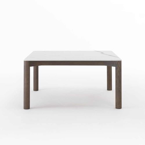 Moderner Couchtisch - RADIUS - I.T.F. DESIGN SRL - Keramik / Gestell aus Massivholz / Gestell aus Esche