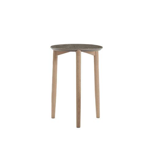 Moderner Beistelltisch - WOOD U LIKE 3 G - I.T.F. DESIGN SRL - MDF-Laminat / Keramik / Gestell aus Eiche