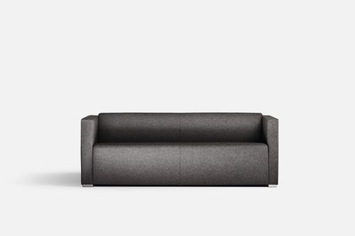 Modernes Sofa - CUBUS - La Cividina - Stoff / Leder / anthrazitfarben