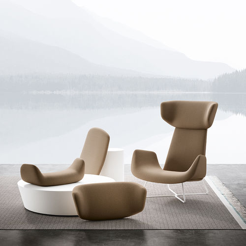 Moderner Sessel - MYPLACE - La Cividina - Leder / Stoff / Buche