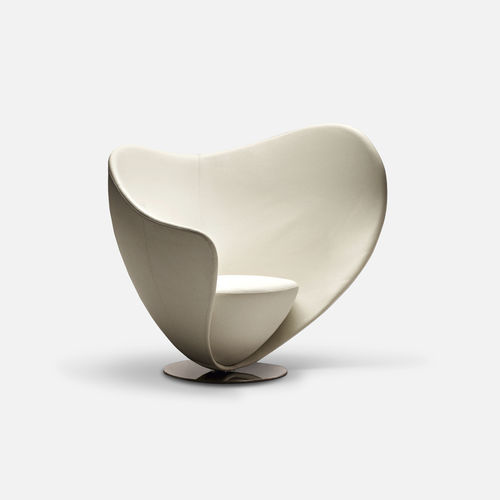 Moderner Sessel - MON COEUR - La Cividina - Leder / Stoff / Buche