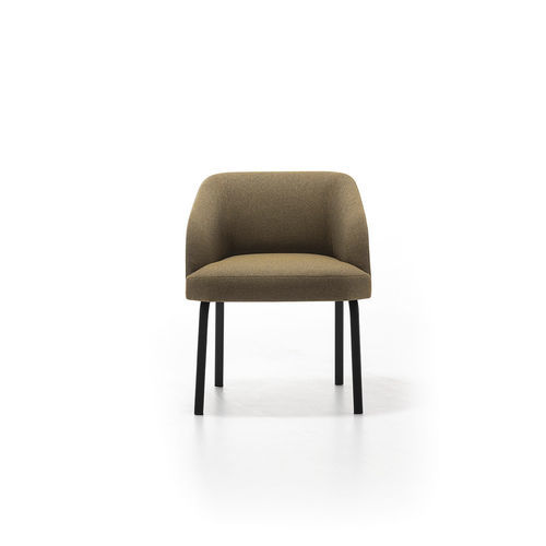 Moderner Sessel - Timo - La Cividina - Stoff / Holz / braun
