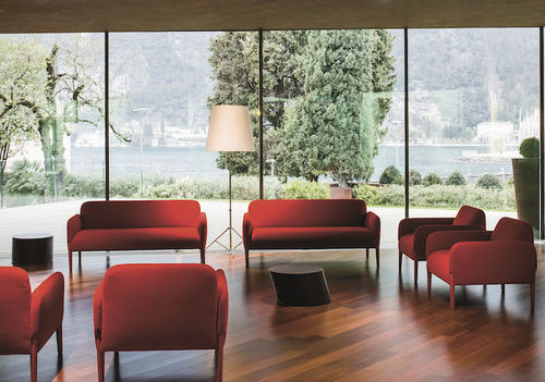 Modernes Sofa - JOIN - La Cividina - Stoff / Leder / mit Armlehnen