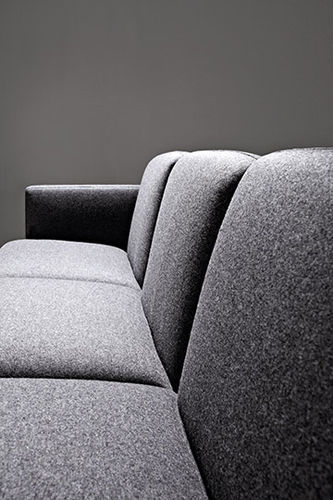 Modernes Sofa - ANYTIME - La Cividina - Stoff / Leder / anthrazitfarben