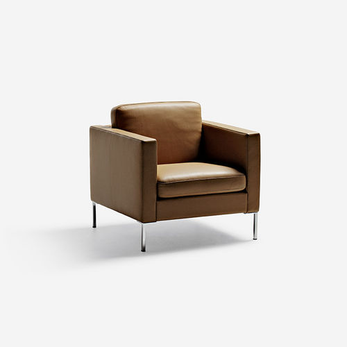 Moderner Sessel - ANYTIME - La Cividina - Leder / Stoff / Metall
