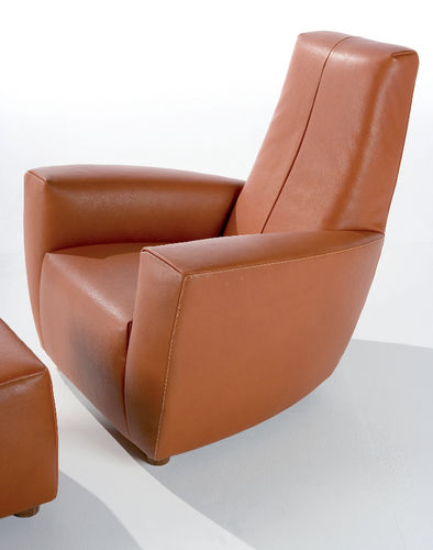 Moderner Sessel - LONGA - Label Produkties bv - Leder / mit Fußstütze / mit hoher Rückenlehne