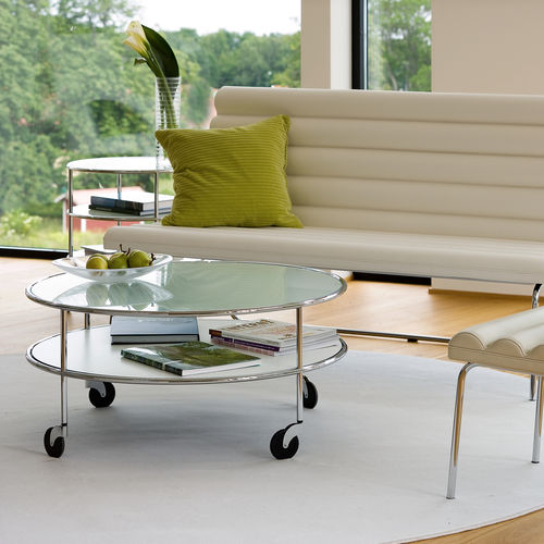 Moderner Couchtisch - CHICAGO - Lammhults Möbel AB - Glas / Laminat / Leder