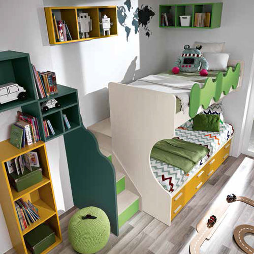 Grünes Kinderzimmer - OMNIA O5/02 - M.C.S. - lackiertes Holz / unisex