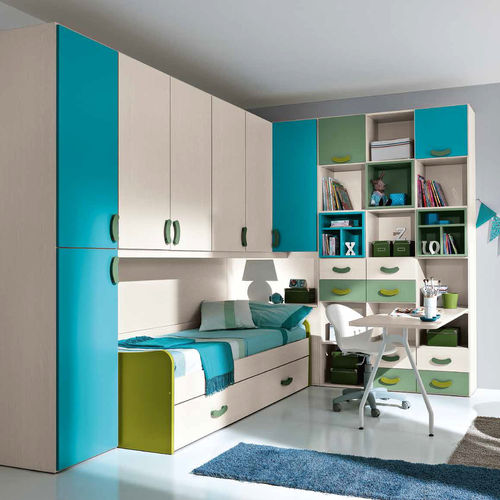 Blaues Kinderzimmer - OMNIA O5/03 - M.C.S. - lackiertes Holz / für Jungen