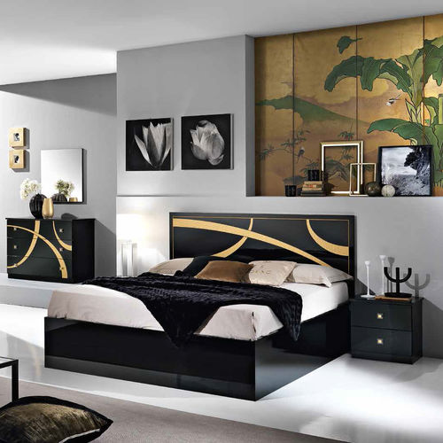 Doppelbett - VE 01 - M.C.S. - modern / lackiertes Holz / 160x200 cm