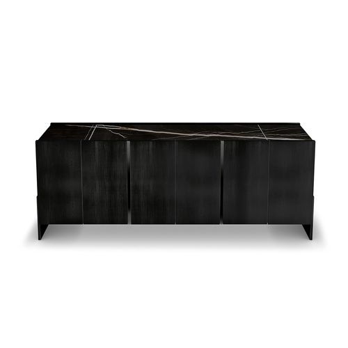 Modernes Sideboard - BLACK & MORE - Malerba - Holz / Metall / Marmor