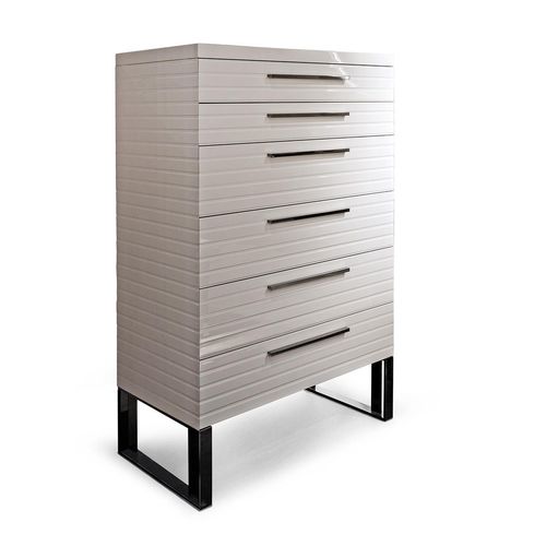Hohe Kommode - PERFECT TIME - Malerba - modern / Holz / Metall