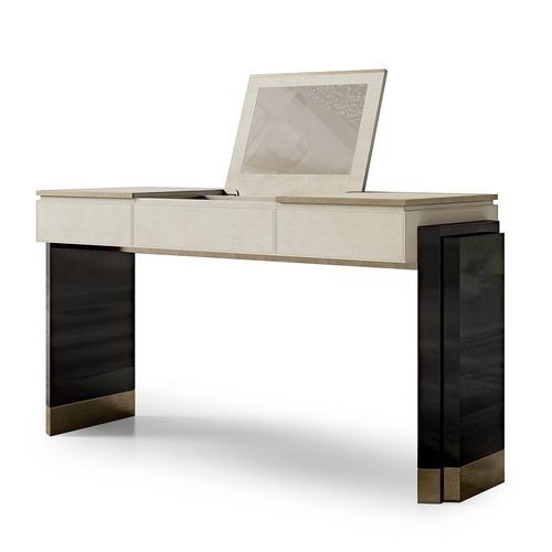 Moderner Schminktisch - BE ONE - Malerba - Holz / Leder / 1 Person