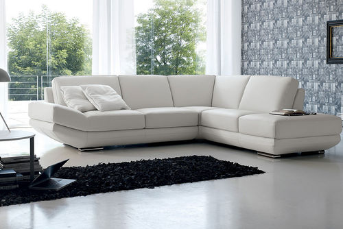 Ecksofa - WAVE 938 - Marinelli - modern / Polyester / weiß