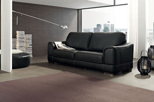 Modernes Sofa - ADONE 993 - Marinelli - Polyester / schwarz / 3 Plätze