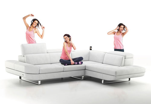 Modulsofa - MARTE - Marinelli - modern / Polyester / mit Kopfstütze