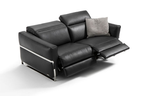 Modernes Sofa - BROADWAY 1047 - Marinelli - mit Kopfstütze / mit Fußstütze / schwarz