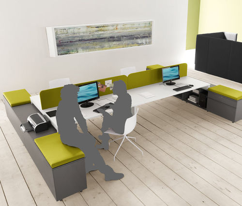 Schreibtisch für Open Space - YARD - Martex - modern / Laminat / Glas