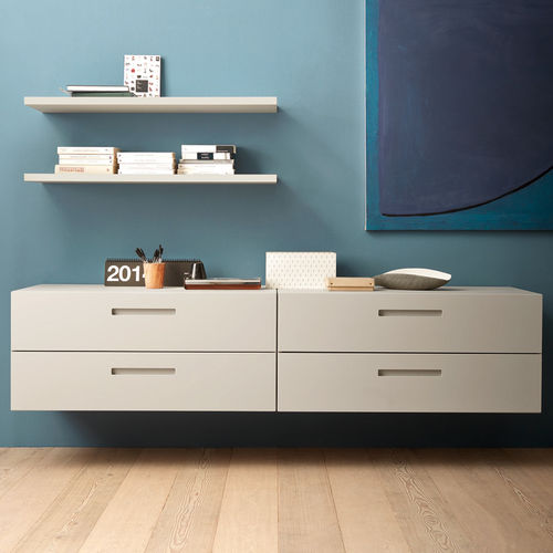 Wandmontiertes Sideboard - Martex - modern / Holz / mit Regal