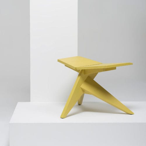 Hocker / originelles Design - MEDICI  - Mattiazzi - Esche / Nussbaum / Gestell aus Holz