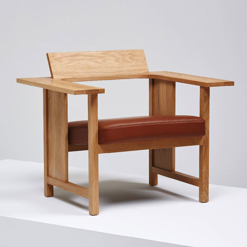 Moderner Sessel - CLERICI - Mattiazzi - Leder / Eiche / Esche