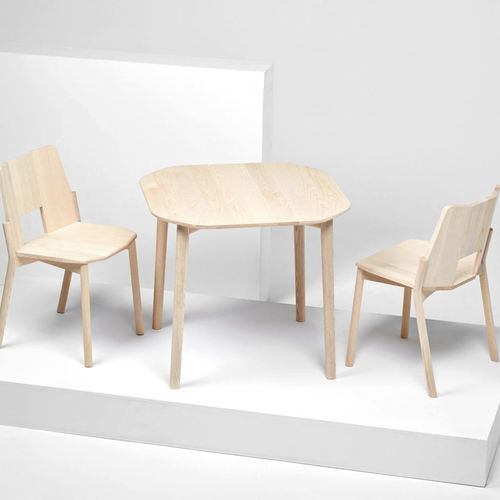 Moderner Tisch - TRONCO - Mattiazzi - Esche / Gestell aus Holz / stapelbar