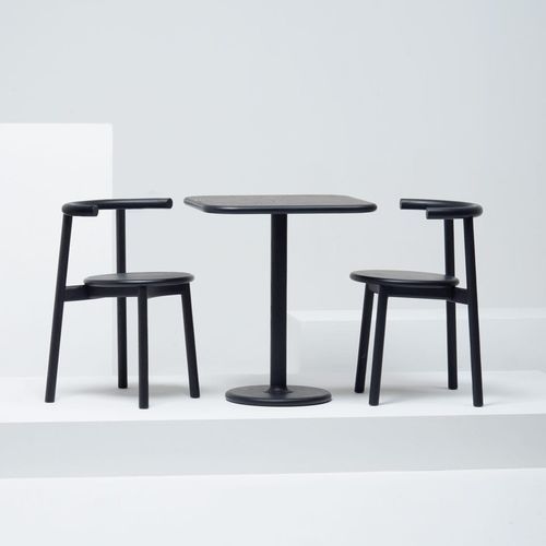 Moderner Bistrotisch - SOLO - Mattiazzi - Eiche / Esche / Gestell aus Holz