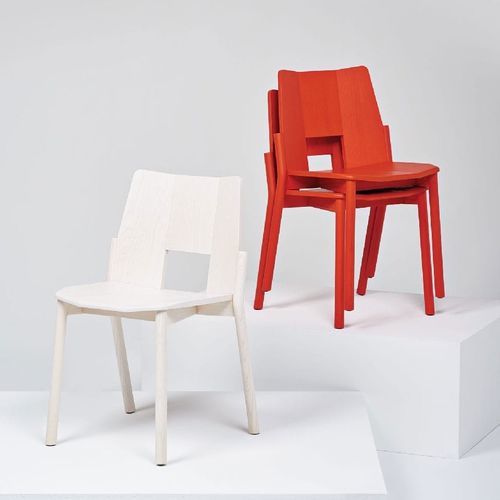 Moderner Stuhl - TRONCO - Mattiazzi - für den Innenraum / Stoff / Gestell aus Esche