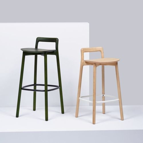 Moderner Barstuhl - BRANCA  - Mattiazzi - für den Innenraum / Stoff / Gestell aus Esche