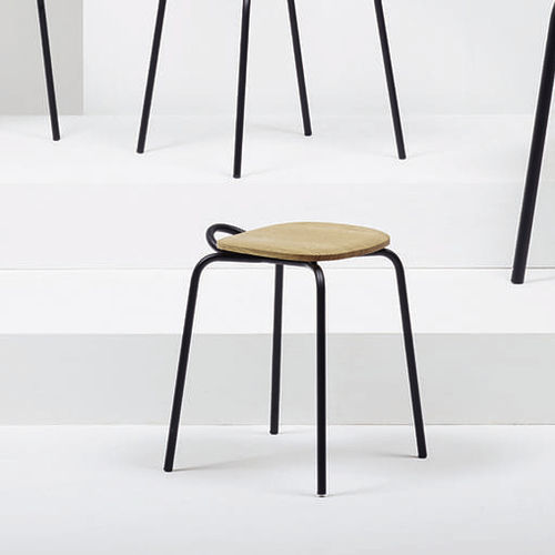 Moderner Hocker - FORCINA  - Mattiazzi - Eiche / Esche / Gestell aus Metall
