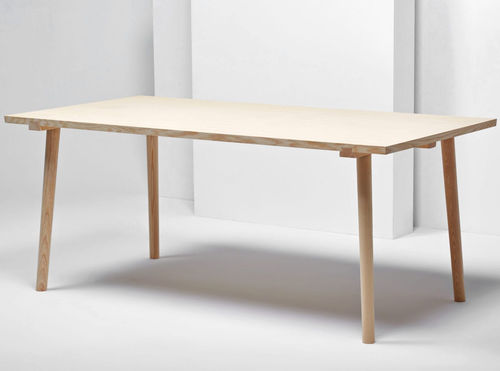 Moderner Tisch - FACILE - Mattiazzi - Esche / Gestell aus Holz / rechteckig