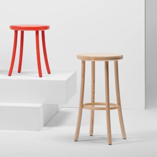 Moderner Barhocker - ZAMPA  - Mattiazzi - Esche / Gestell aus Esche / mit 4 Beinen